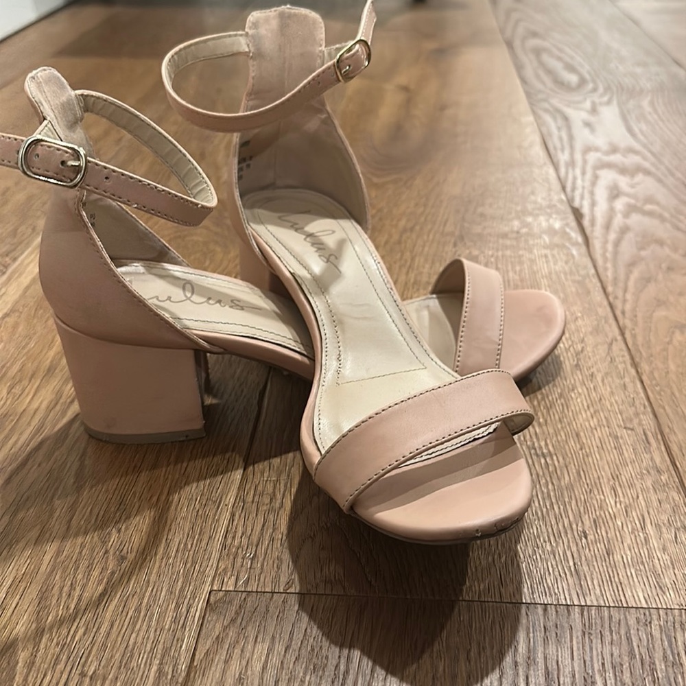 Beige Lulu’s Block Heels